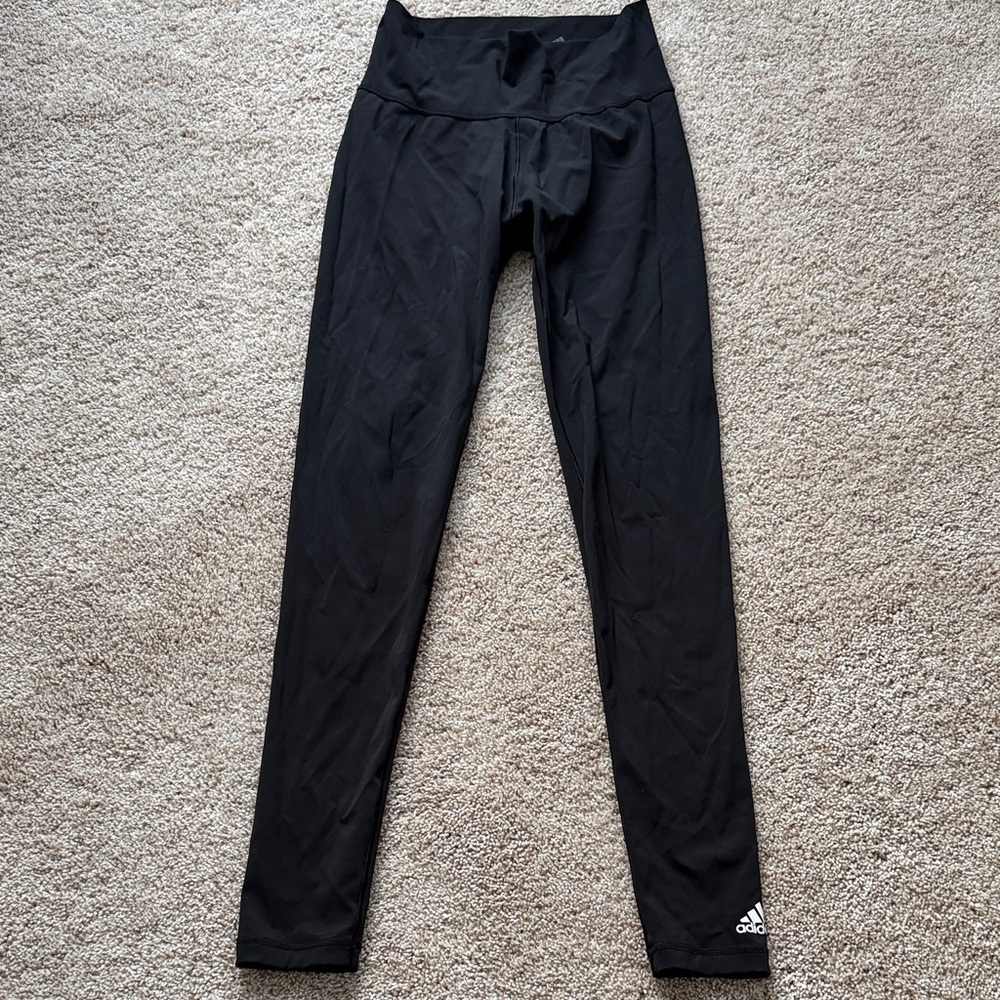 Adidas High Rise Black Performance Leggings - Picture 2 of 5